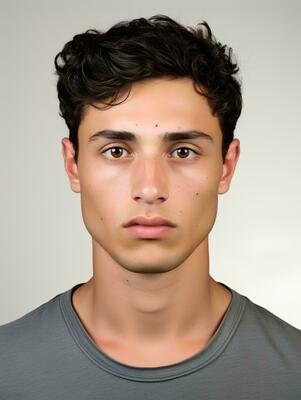 ai-generated-portrait-of-a-young-man-no-facial-expression-facing-the-camera-isolated-white-background-ai-generative-photo